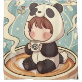 Playful Panda Adventure Shower Curtain Douchegordijn (Voorkant)