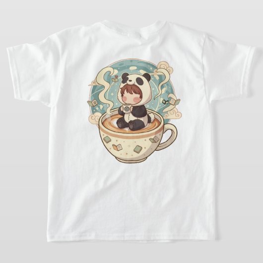 Playful Panda Coffee Kids' T-Shirt (Couchage Retour)