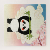 Playful Panda with Bamboo Puzzle Legpuzzel (Horizontaal)