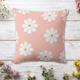 Playful Pastel Daisy Pattern Kussen