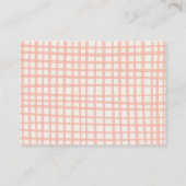 Playful Pink Peach Plaid Small Business Thank You Informatiekaartje (Achterkant)