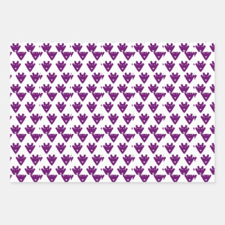 Playful Pixel Faces – Retro-Inspired Geometric Cha Inpakpapier Vel