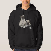 Playful Pug Design Hoodie (Voorkant)