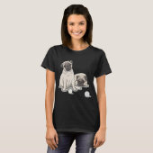 Playful Pug Design T-shirt (Voorkant volledig)