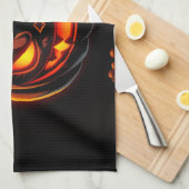 Playful Pumpkin Monster Halloween Kitchen Towel Theedoek (Quarter Fold)