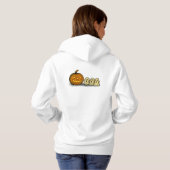 Playful Pumpkin with Three Spooky Ghosts Hoodie (Achterkant volledig)