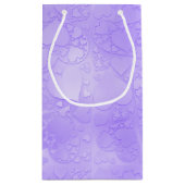 Playful Purple Graphic Heart Pattern Design Klein Cadeauzakje (Achterkant)