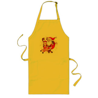 **"Playful Santa Claus Design – Fun and Festive Ch Lang Schort