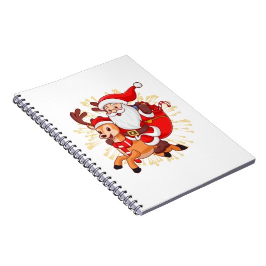 **"Playful Santa Claus Design – Fun and Festive Ch Notitieboek (Rechterzijde)