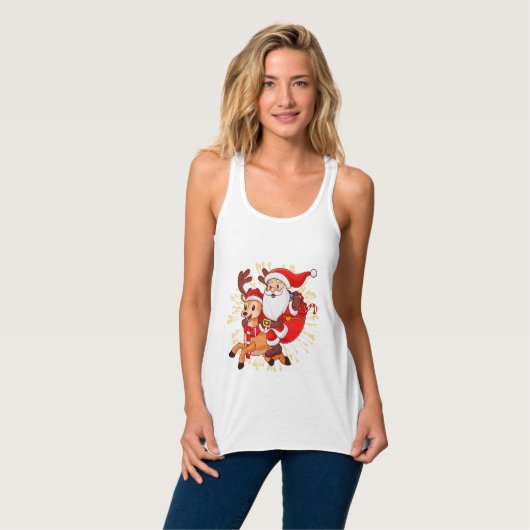 **"Playful Santa Claus Design – Fun and Festive Ch Tanktop (Volledige Voorkant)