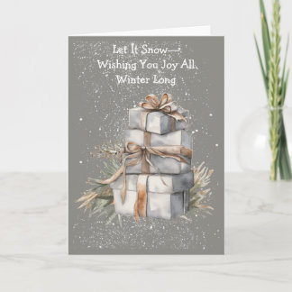 Playful Snowy Gifts Winter Card Kaart