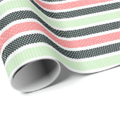 Playful Striped Polka Dot Pattern Cadeaupapier (Rol Hoek)