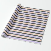 Playful Striped Polka Dot Pattern Cadeaupapier (Uitgerold)