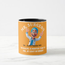 Playful Surgeon Cartoon Artwork for Medical Profes Mok
