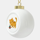 Playful Tabby Cat Christmas Ornament (Rechts)