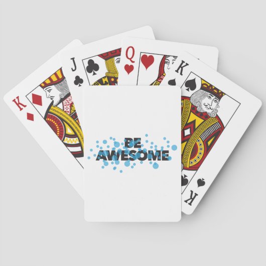 Playful, trillend, bold, modern design Be Awesome Pokerkaarten (Achterkant)