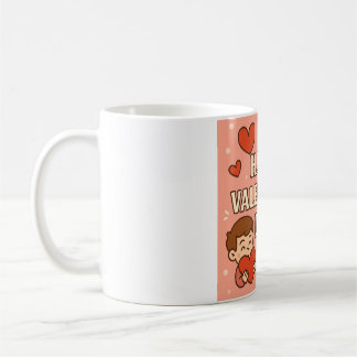 Playful Valentine's Day Mug – Cartoon Couple & Hea