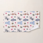 Playful Watercolour Safari Animals Bath Towel Set (Serviette à main)