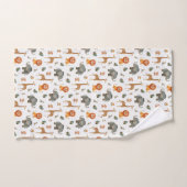 Playful Watercolour Safari Animals Bath Towel Set (Serviette à main)