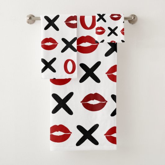 Playful XO & Red Lips Modern Love Pattern (En situation)