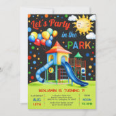 Playground Anniversaire Invitation - Fête dans le (Devant)