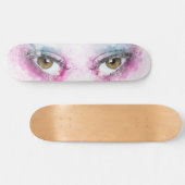 Playground Skateboard Lady Eye Eyelash Face (Horz)