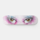 Playground Skateboard Lady Eye Eyelash Face (Horz)