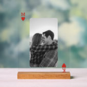 Playing Card Couple Photo Romantic Love Heart Gift (Neutre)