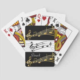 Playing Card Deck Zwart-wit Muziek Pokerkaarten