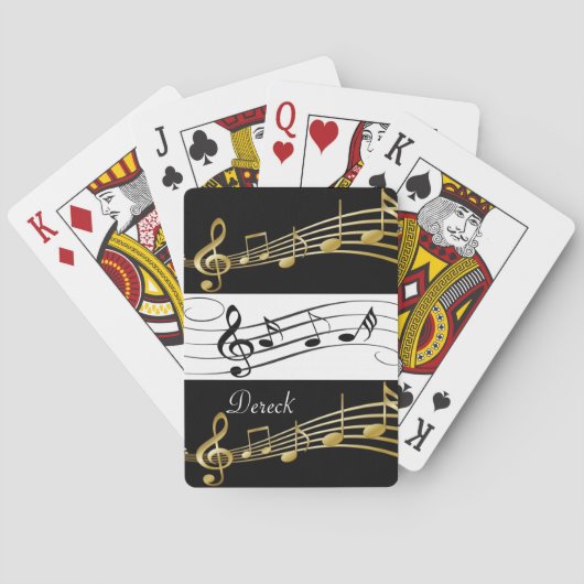 Playing Card Deck Zwart-wit Muziek Pokerkaarten (Achterkant)