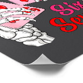 Playing Cards 67 Valentine Skeleton Hand Six Seven Poster (Hoek)