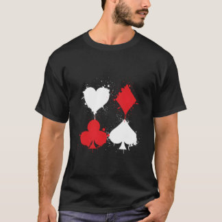 Playing Cards Poker He Spade Diamond Club Casino T-shirt