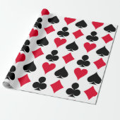 Playing cards symbols pattern cadeaupapier (Uitgerold)