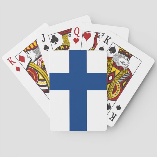 Playing Cards with flag of Finland Pokerkaarten (Achterkant)