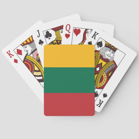 Playing Cards with flag of Lithuania Pokerkaarten (Achterkant)