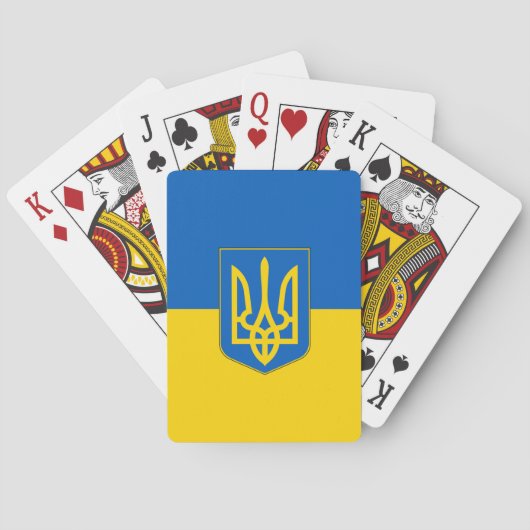 Playing Cards with flag of Ukraine Trident Pokerkaarten (Achterkant)