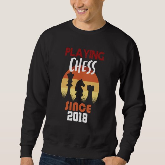 Playing chess since 2018 trui (Voorkant)