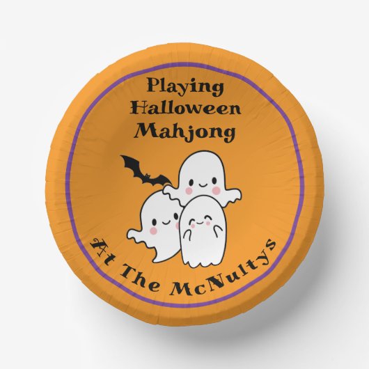 Playing Halloween Mahjong Personalize NAME Papieren Kommen (Voorkant)