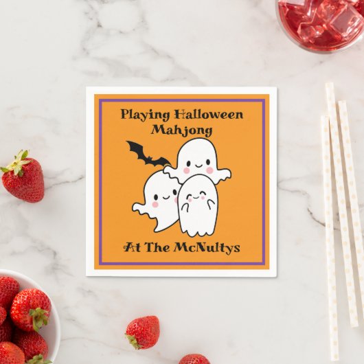 Playing Halloween Mahjong Personalize NAME Servet (Insitu)