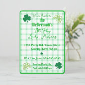 Playing Lucky Mahjong Watercolor Shamrocks Kaart (Staand voorkant)