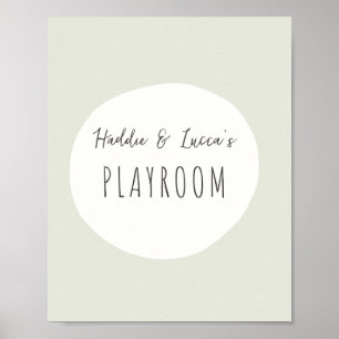 Playroom aangepaste namen teken Poster & Prints