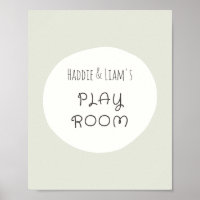 playroom noms personnalisés Poster et Imprimés per