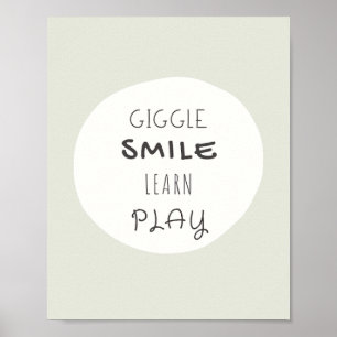 playroom Poster & Prints. giggle.smile.learn.play