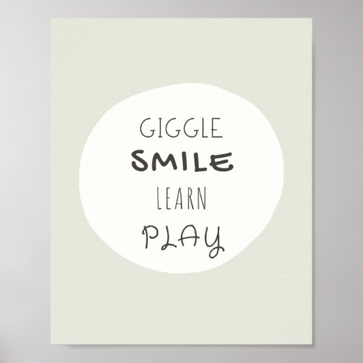 playroom Poster & Prints. giggle.smile.learn.play (Devant)