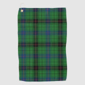 Plays Clan Davidson Blue Green Black Check Tartan Golfhanddoek (Voorkant)