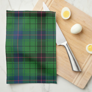 Plays Clan Davidson Blue Green Black Check Tartan Theedoek