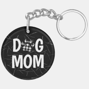 Plays DOG MOM Pawprint en Fur Sleutelhanger