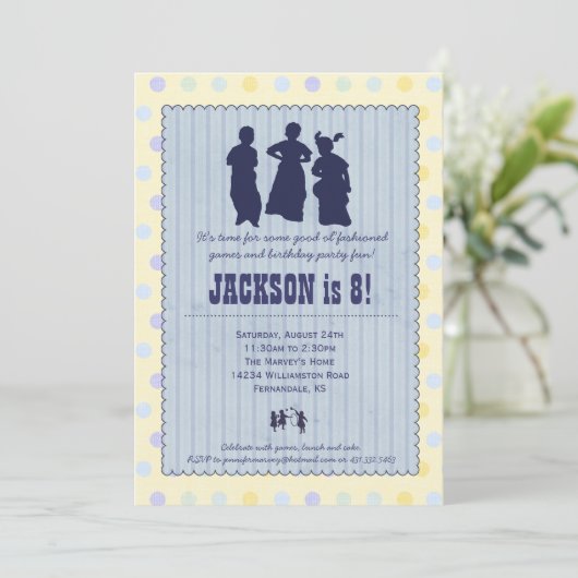 Playtime Fun  Partij Uitnodiging - Aardappelzak (Staand voorkant)