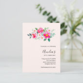 Playty Pretty Rose Fleurs Anniversaire Invitation (Debout devant)