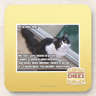 Plaz voor open deur bier onderzetter